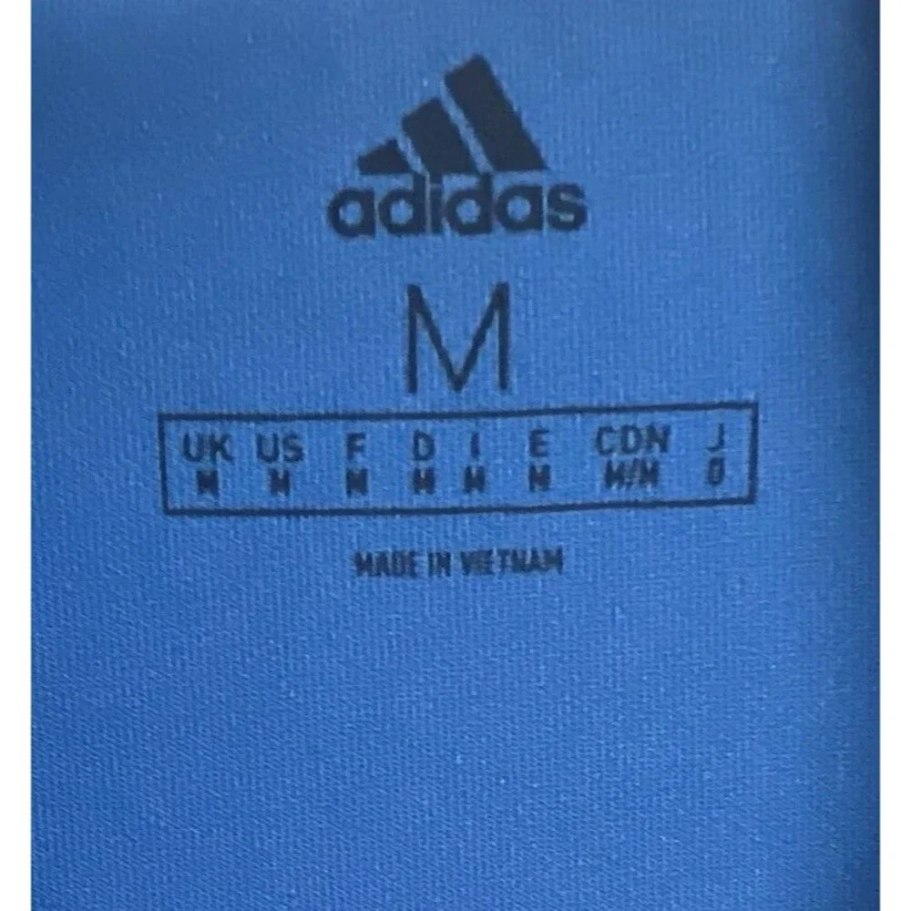 Adidas Shirt Men’s M Blue Quarter Zip Pullover Long Sleeve Golf Training